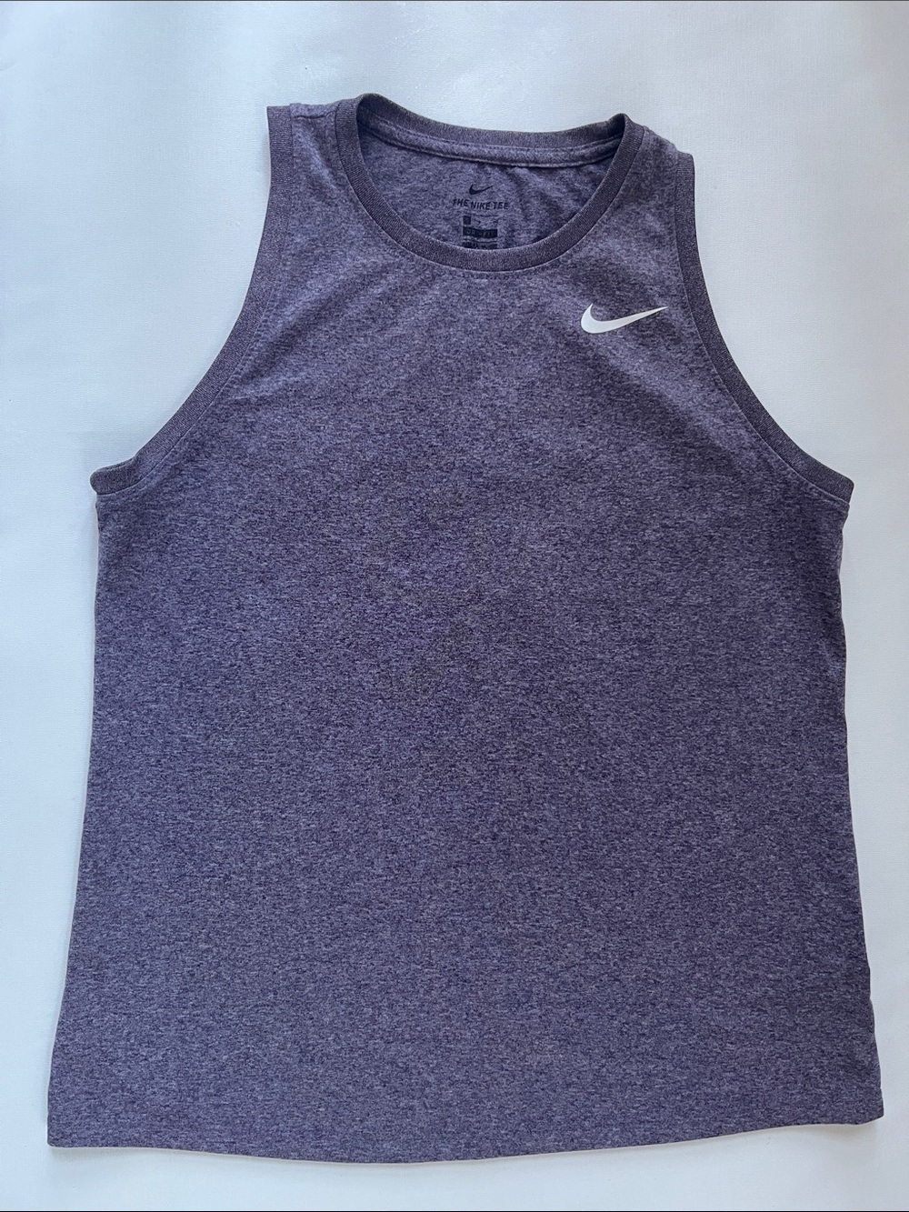 Nike Heather Purple Performance Tank with White Swoosh